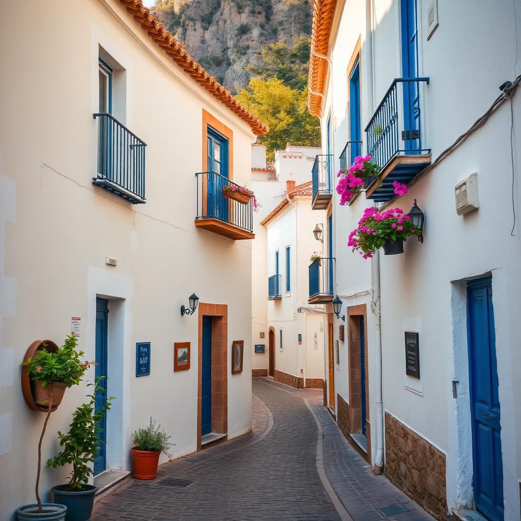 Calles empedradas del casco antiguo de Peñíscola
